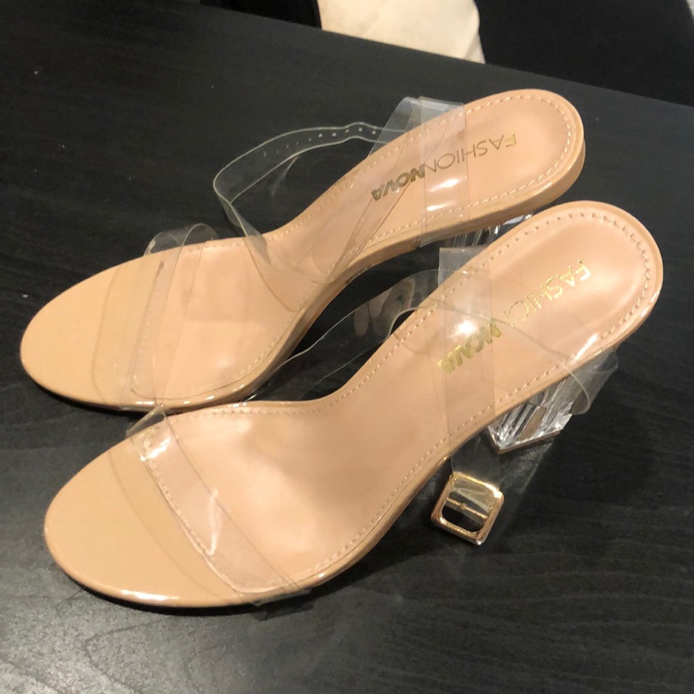 Clear heels